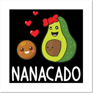 Avocados Dancing Hearts Happy Avocado Day Nanacado Grandma Posters and Art